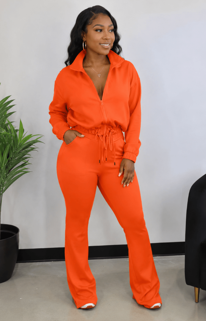 2 Piece Wide Leg Jogger Set - Chic Life