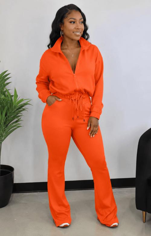 2 Piece Wide Leg Jogger Set - Chic Life