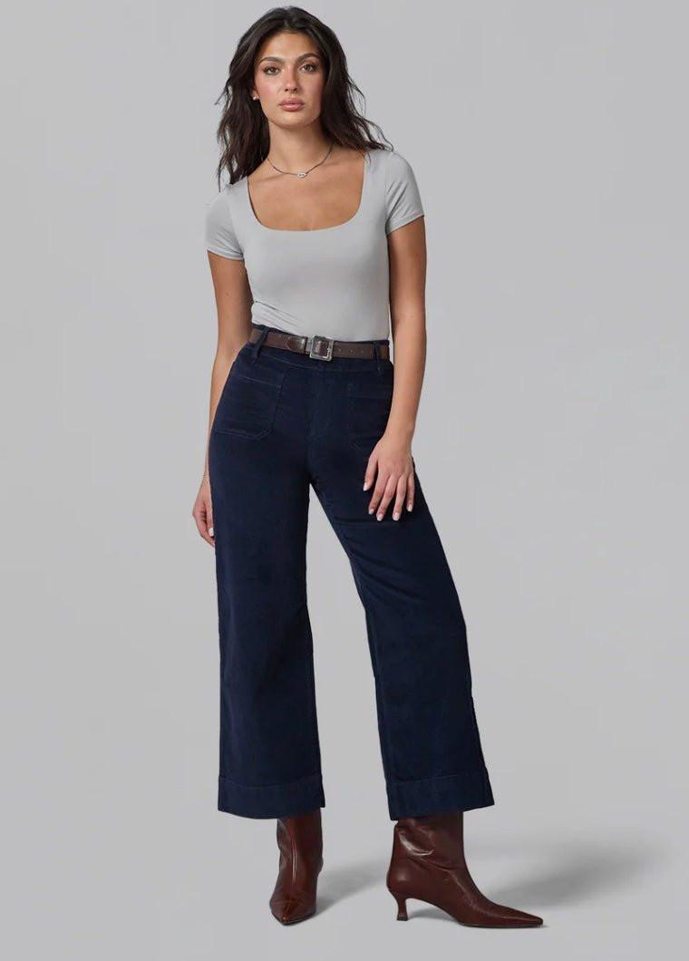 High Rise Wide Leg Corduroy - chic life.com