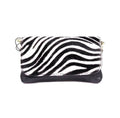 Leather Cowhide Crossbody and Clutch (New Version) - Zebra Print - chic life.com