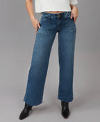 NOVA - DIS Mid Rise Wide Leg Jeans by Lola Jeans - chic life.com