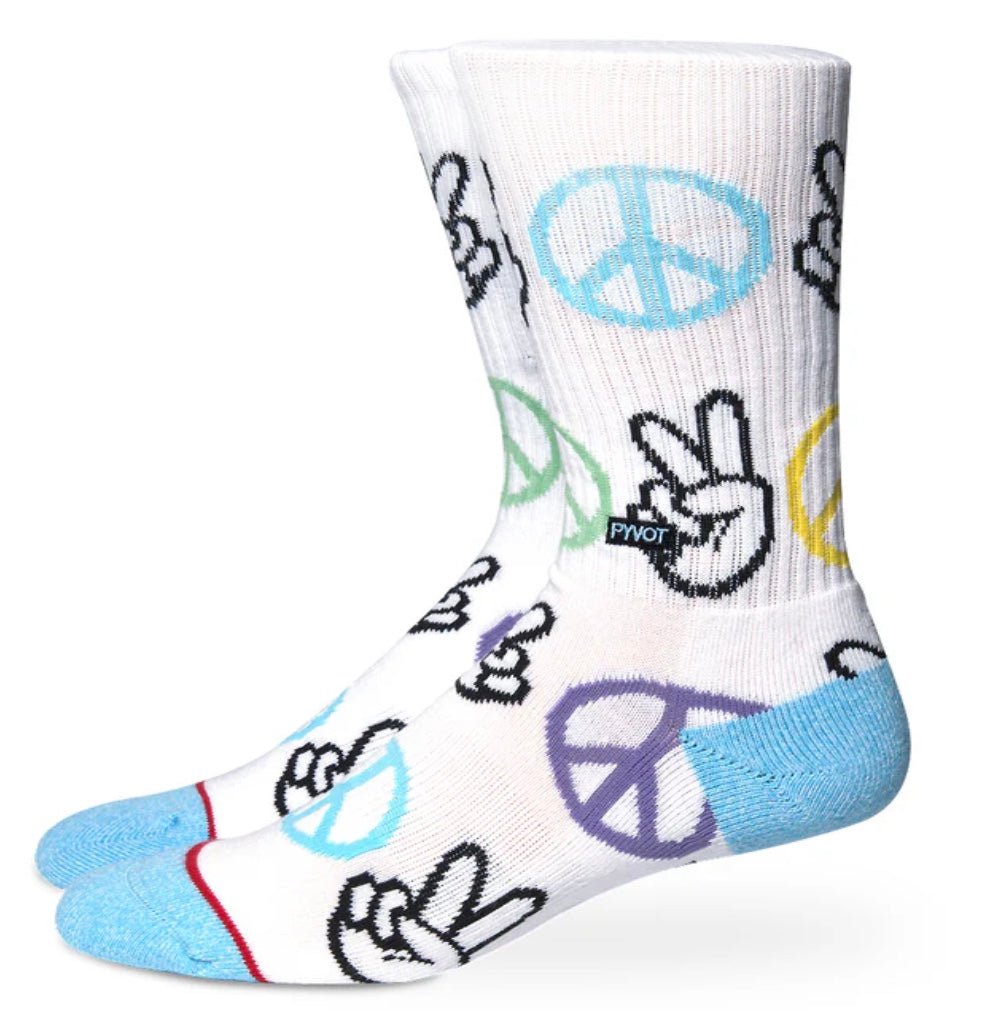 PEACE socks by Pyvot - chic life.com